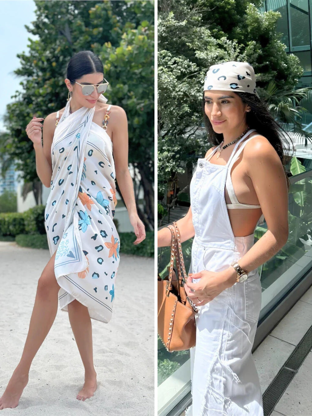 COMBO TROPICAL SARONG + TROPICAL SCARF
