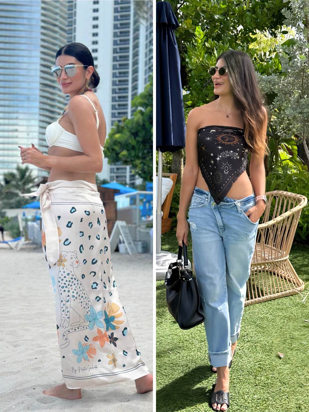 COMBO TROPICAL SARONG + ASTROLOGY SCARF