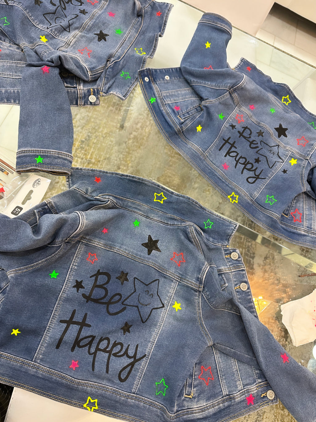 BE HAPPY DENIM JACKET