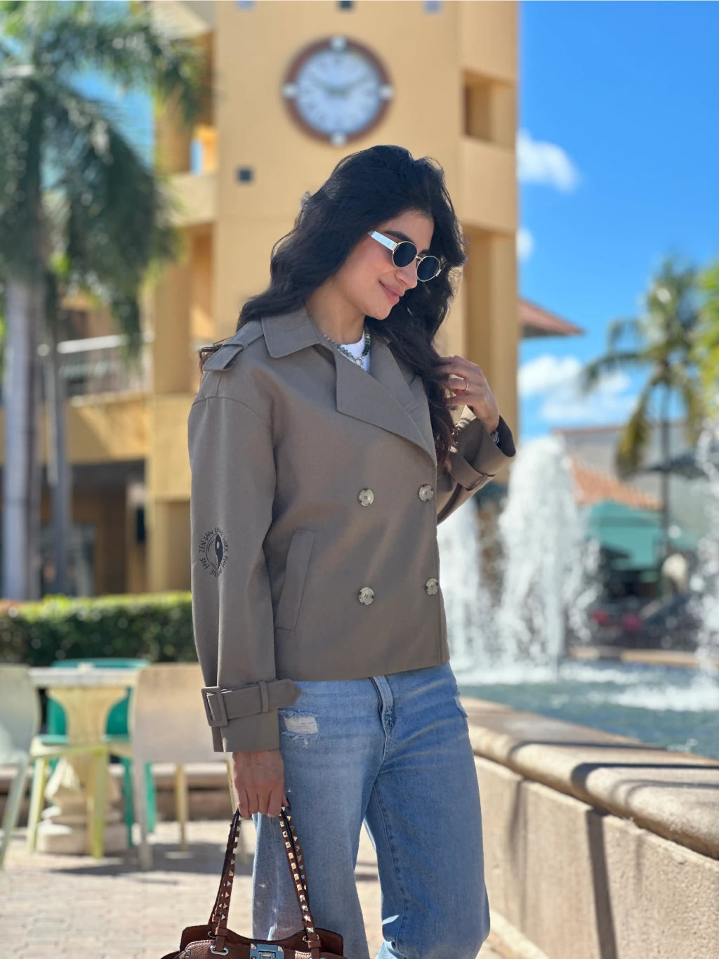 DARK BEIGE YIN YANG JACKET