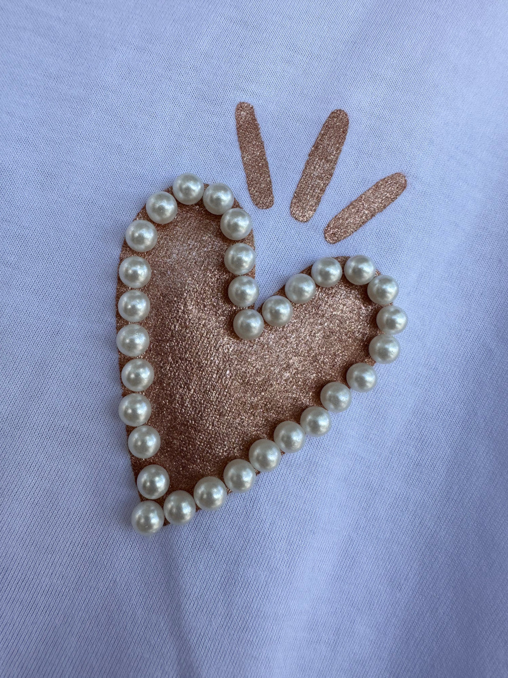 KID HEART T-SHIRT WHITE-ROSE GOLD