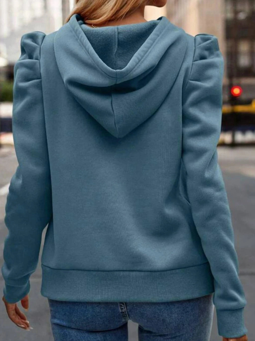 PUFFY HOODIE NAVY BLUE