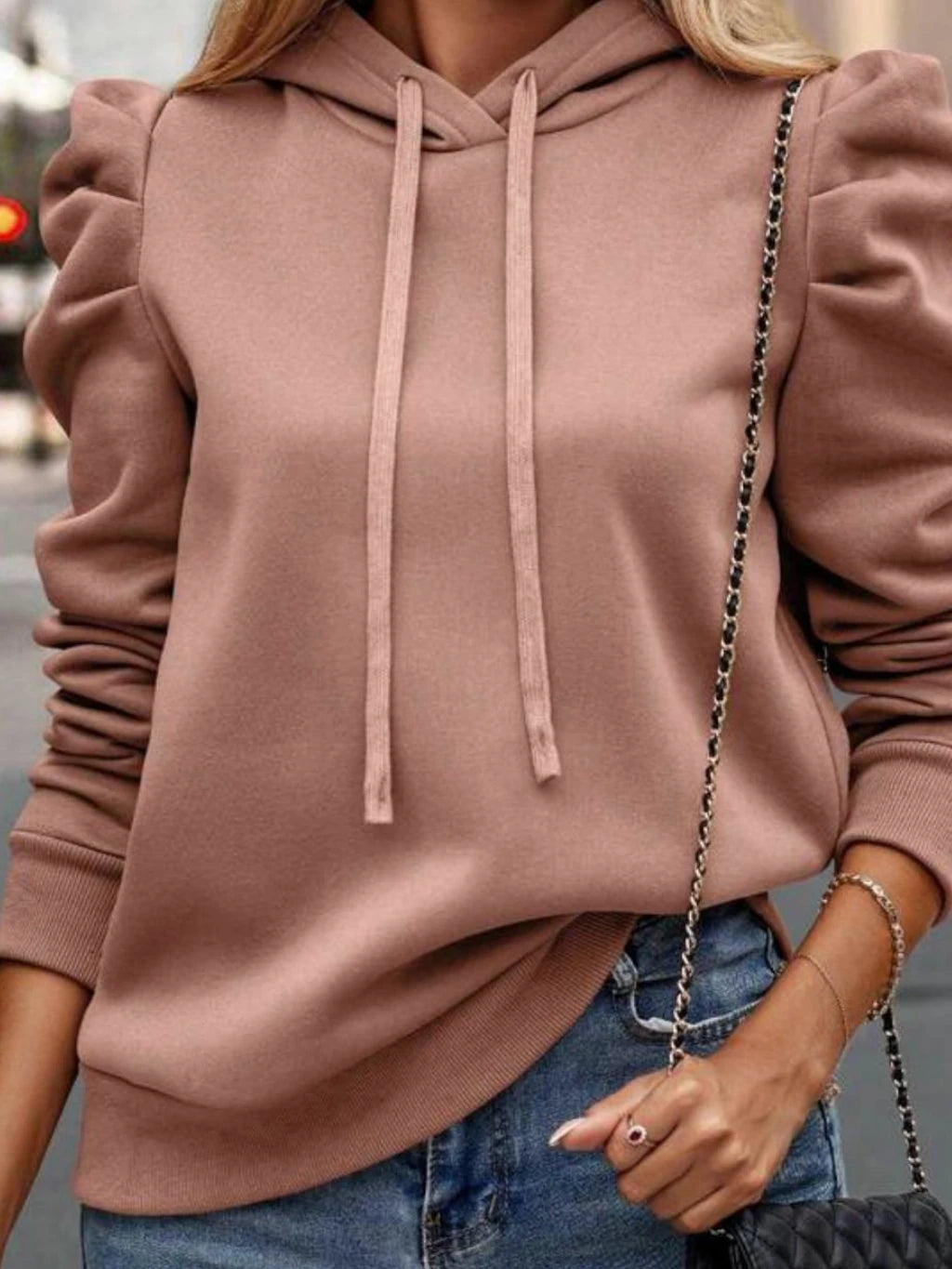 PUFFY HOODIE SOFT PINK