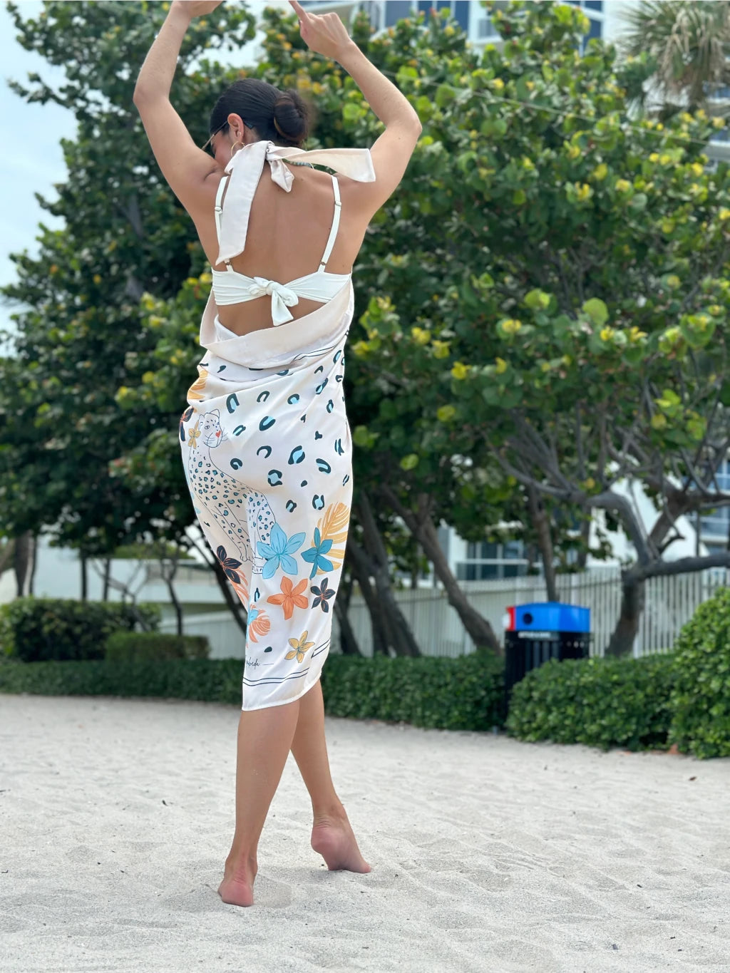 COMBO TROPICAL SARONG + TROPICAL SCARF