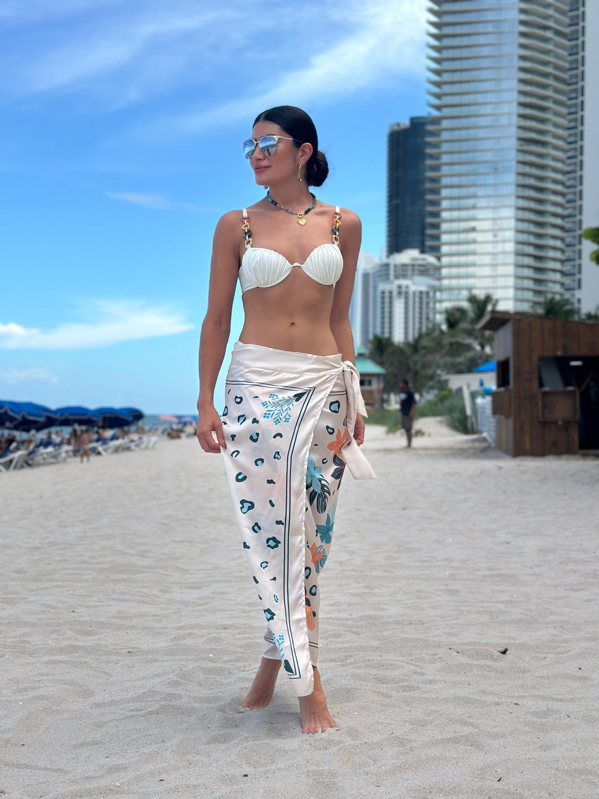 COMBO TROPICAL SARONG + TROPICAL SCARF