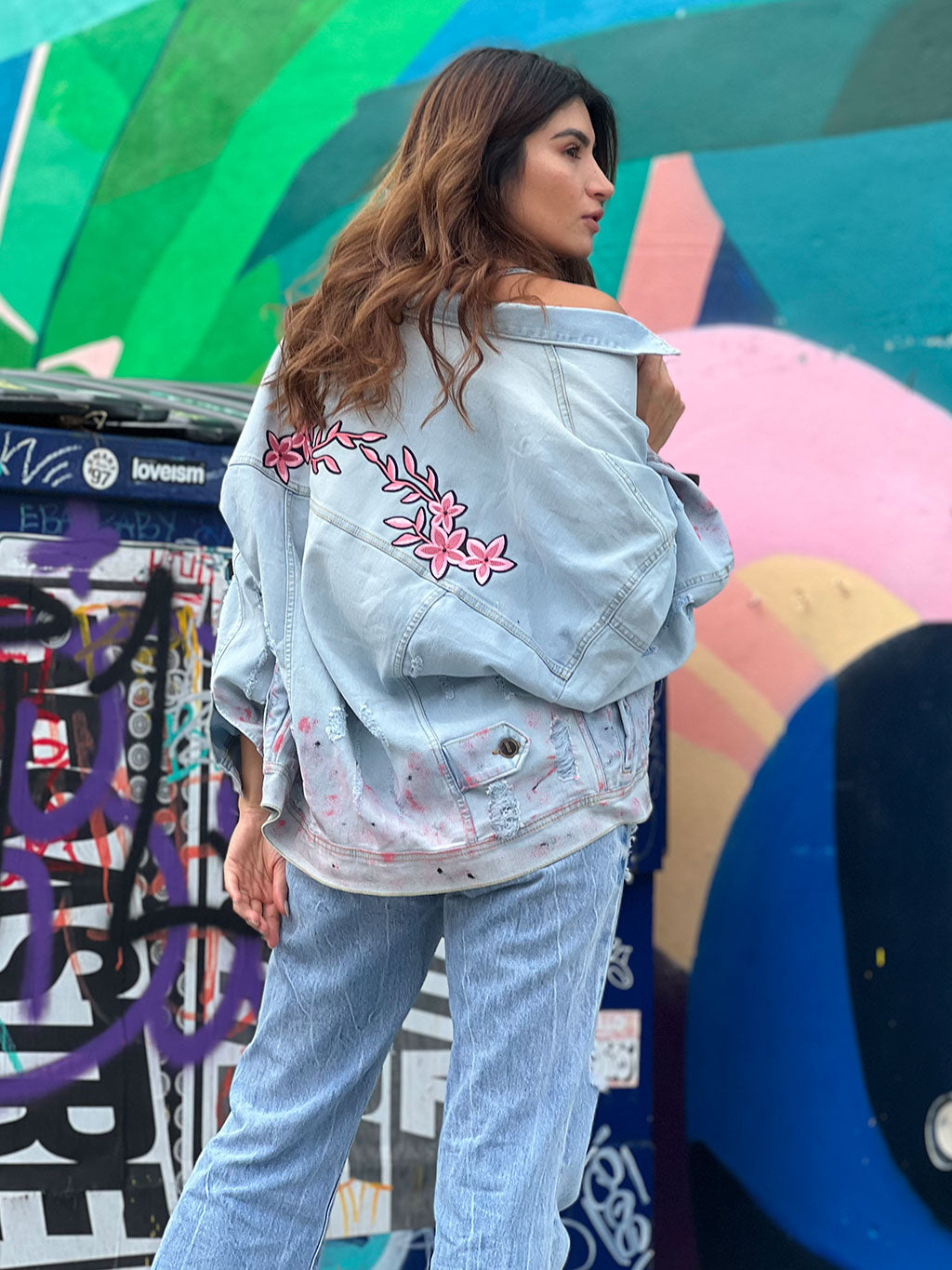 PINK LOVERS DENIM JACKET