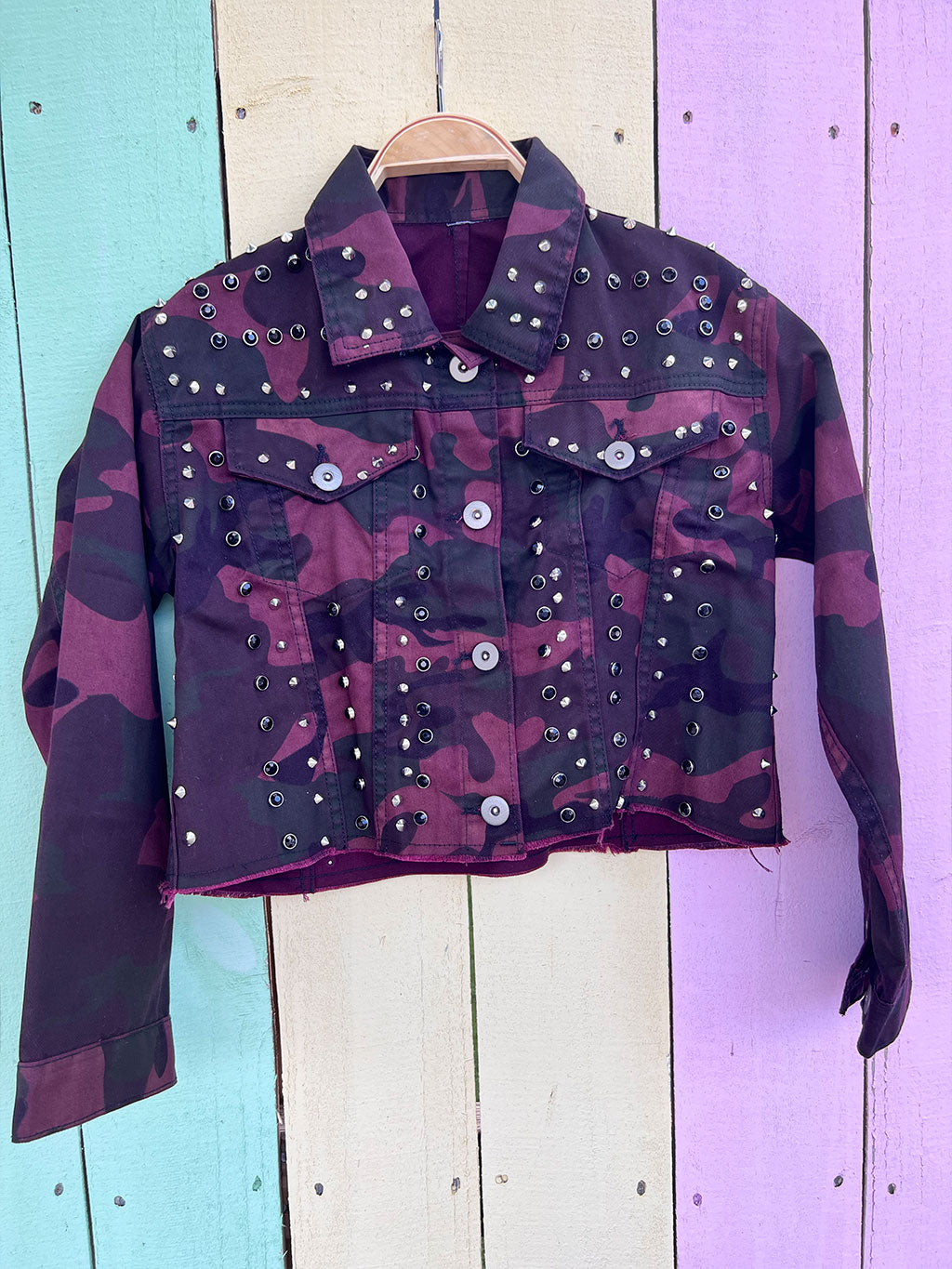 PURPLE CAMO JACKET GOLDEN HEART