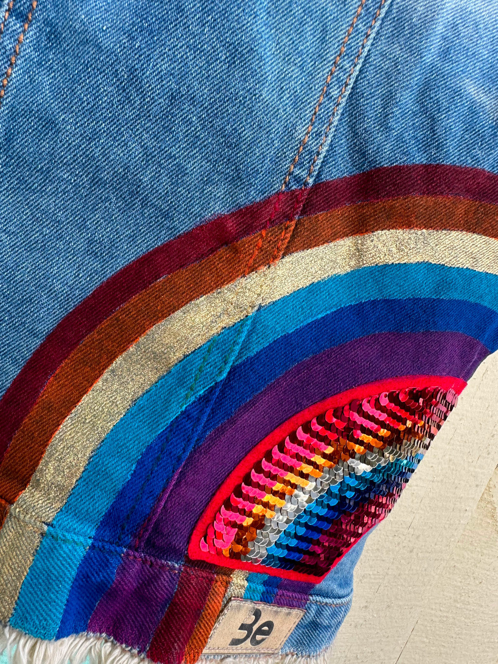 RAINBOW DENIM VEST